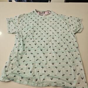 Ping Pong Mens T Shirt All Over Print Crabs and Lobsters Blue Sz 2XL